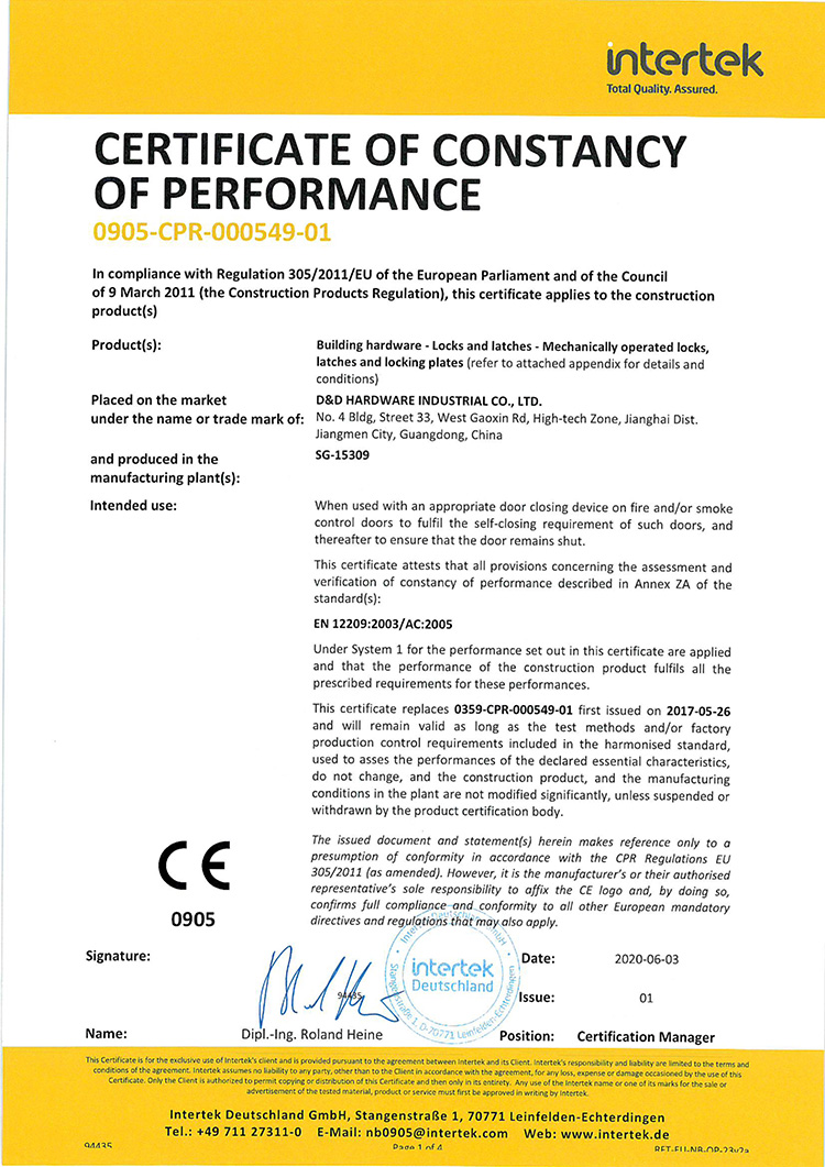 304 Сертификат CE Сертификат пожарной безопасности Защита для ванной комнаты DROCK-DDML012