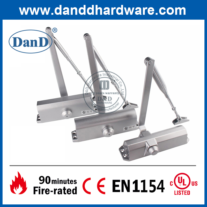 BS EN1154 Алюминиевая пружина регулируемая огня Внешняя дверь ближе - DDDC014