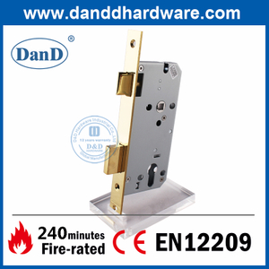 CE High Security SS304 полированный латунный изобилок огня входной дверной замок -ddml009