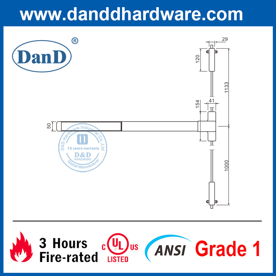 UL перечислены ANSI стальной вертикальный стержня выездного устройства-DDPD004
